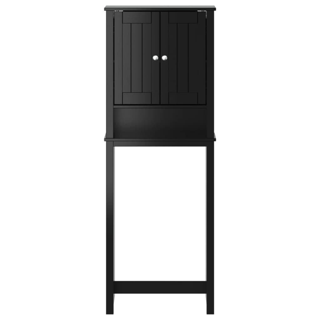 Spremište iznad toaletne školjke BERG crno 60x27x164,5cm drveno