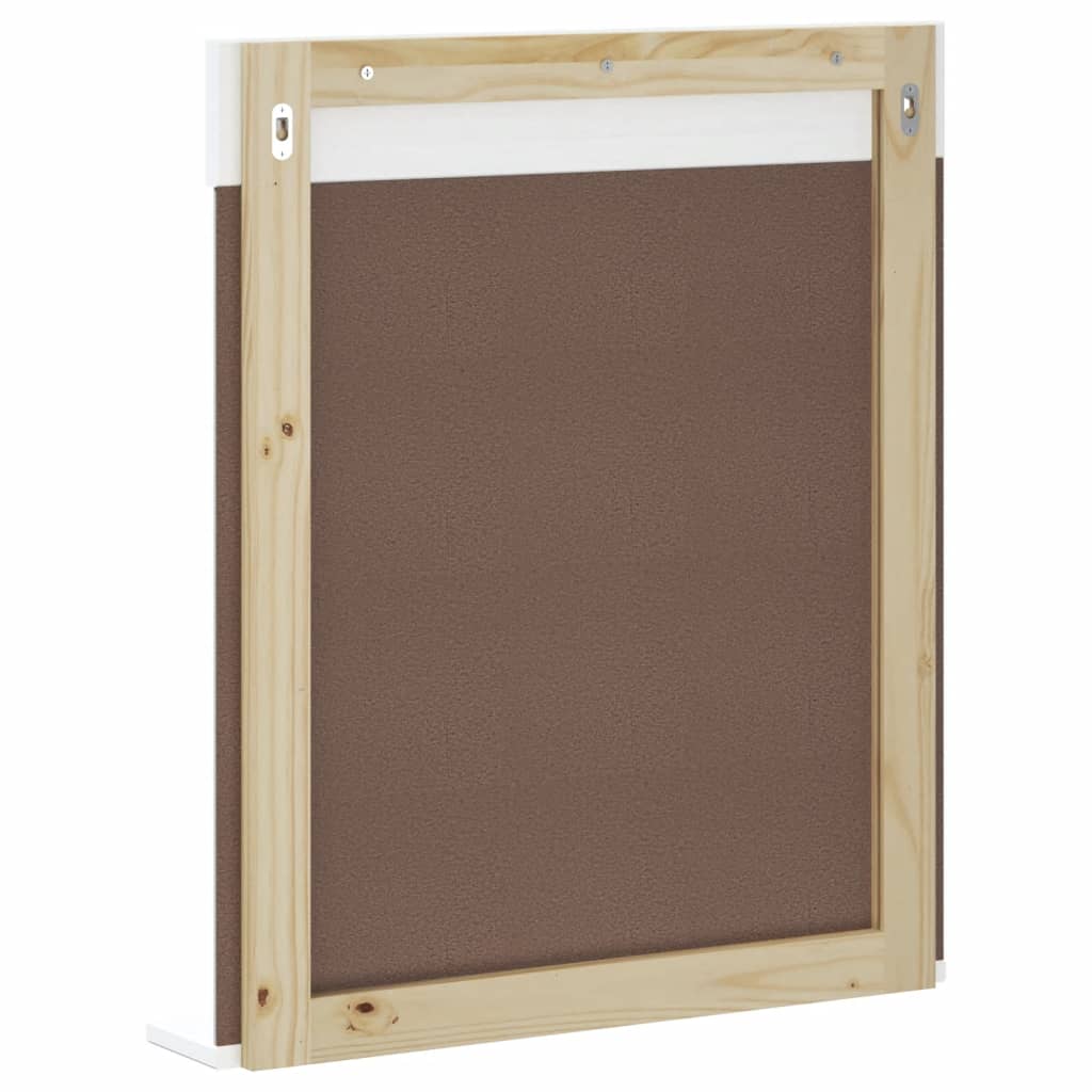 Kupaonsko ogledalo s policom BERG bijelo 60x12x70 cm od drva