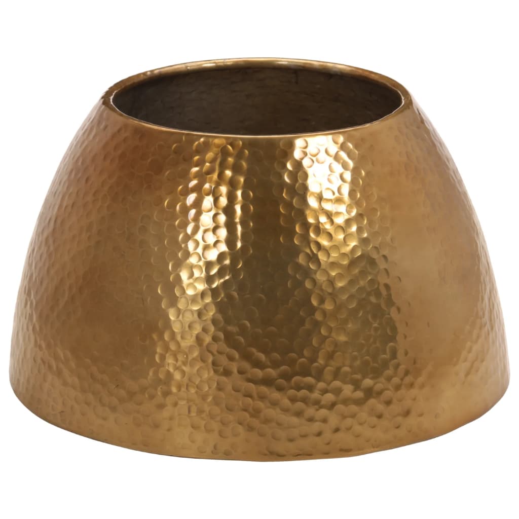 Stolić za kavu od čekićanog aluminija Ø 50 x 30 cm mjedeni