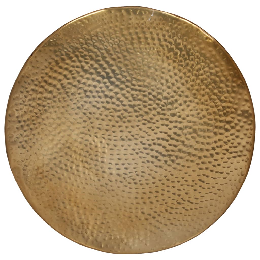 Stolić za kavu od čekićanog aluminija Ø 50 x 30 cm mjedeni