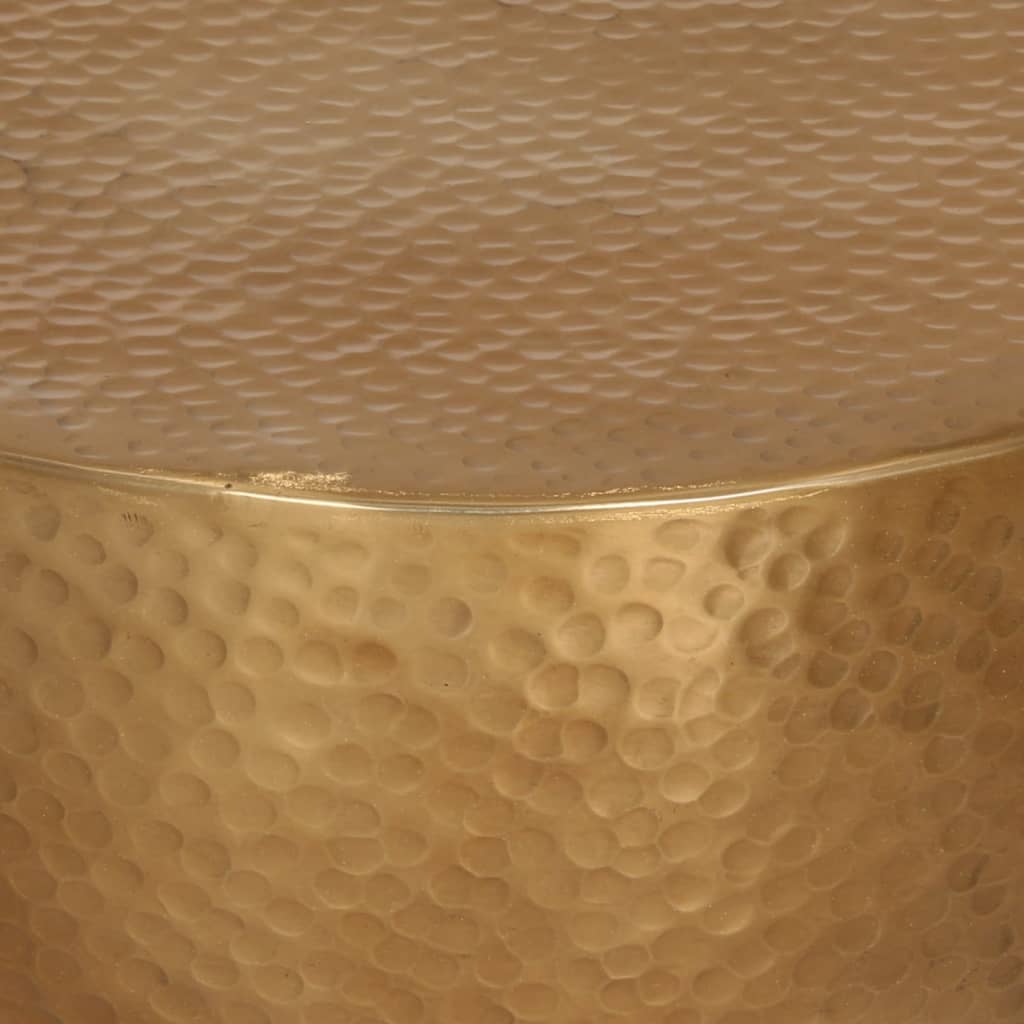 Stolić za kavu od čekićanog aluminija Ø 50 x 30 cm mjedeni