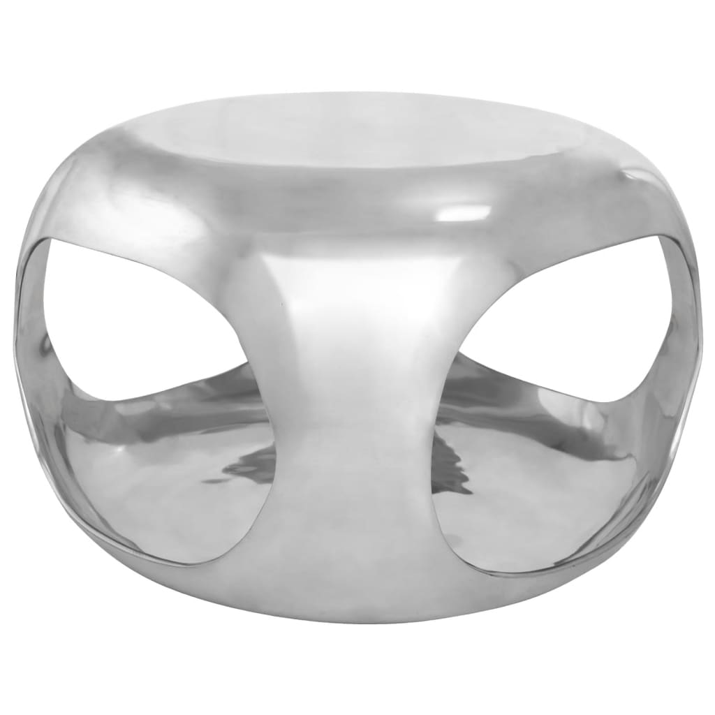 Stolić za kavu od aluminija 50 x 50 x 30 cm srebrni