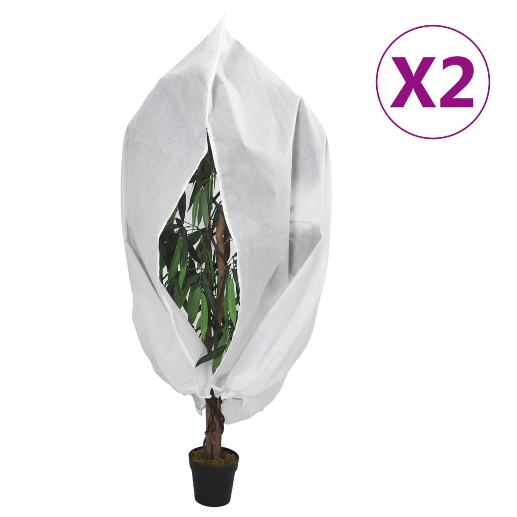 Navlake za biljke od flisa s patentom 2 kom 70 g/m² 3,93x3 m