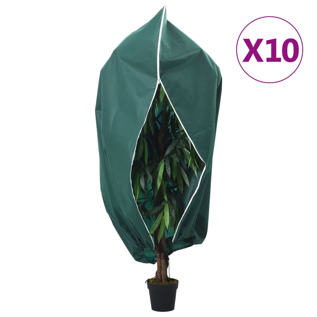 Navlake za biljke od flisa s patentom 10 kom 70 g/m² 3,93x3 m