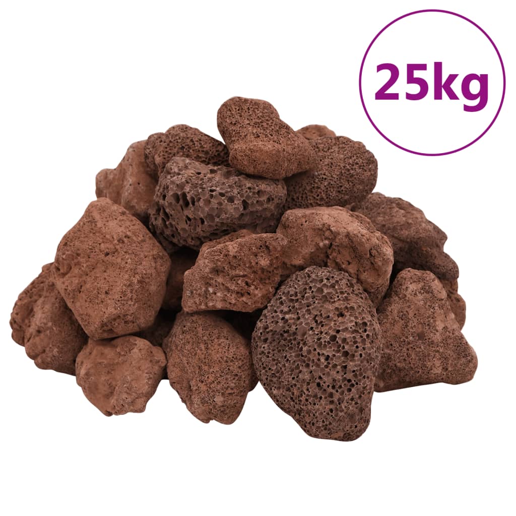 Vulkansko kamenje 25 kg crveno 5 - 8 cm