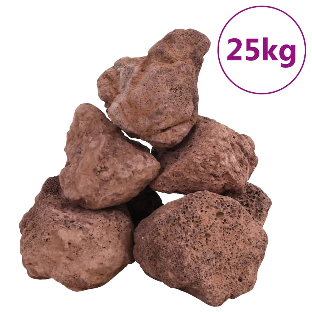 Vulkansko kamenje 25 kg crveno 10-30 cm