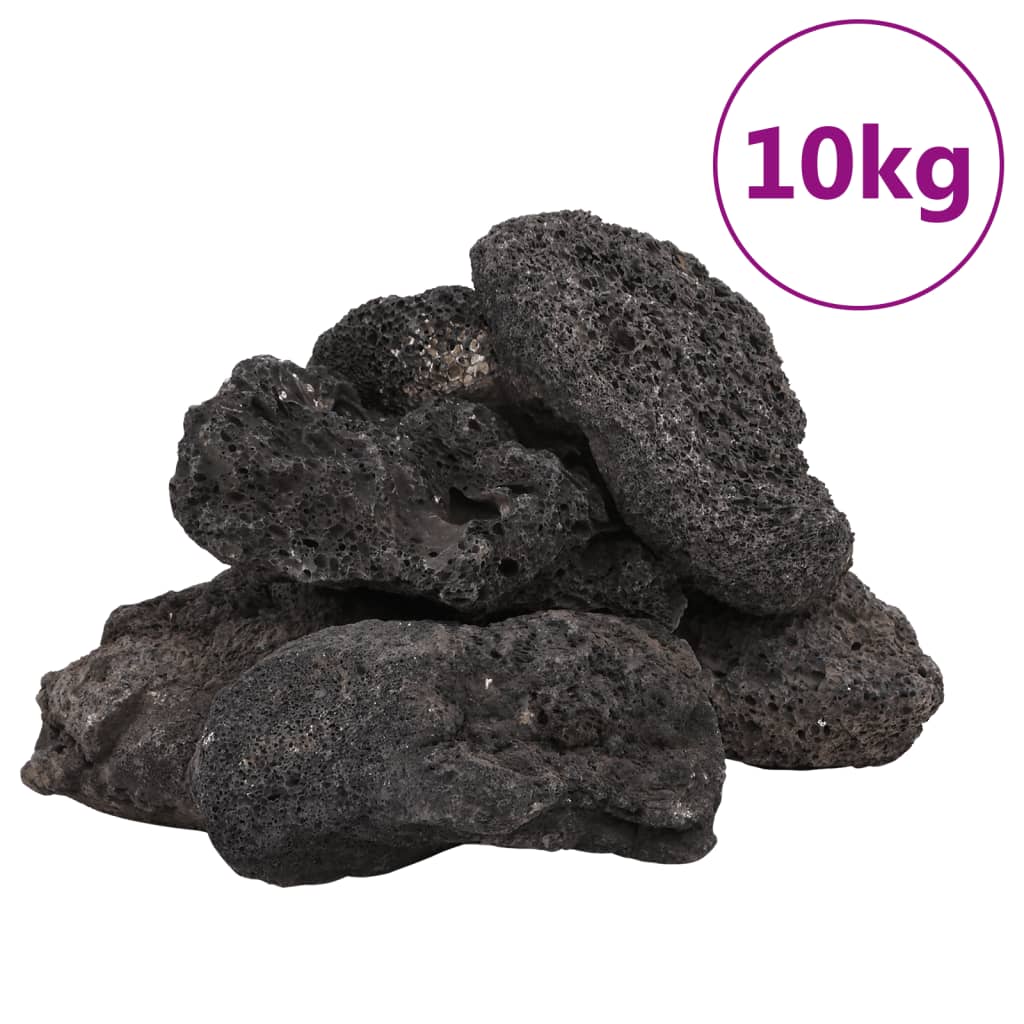 Vulkansko kamenje 10 kg crno 10-30 cm