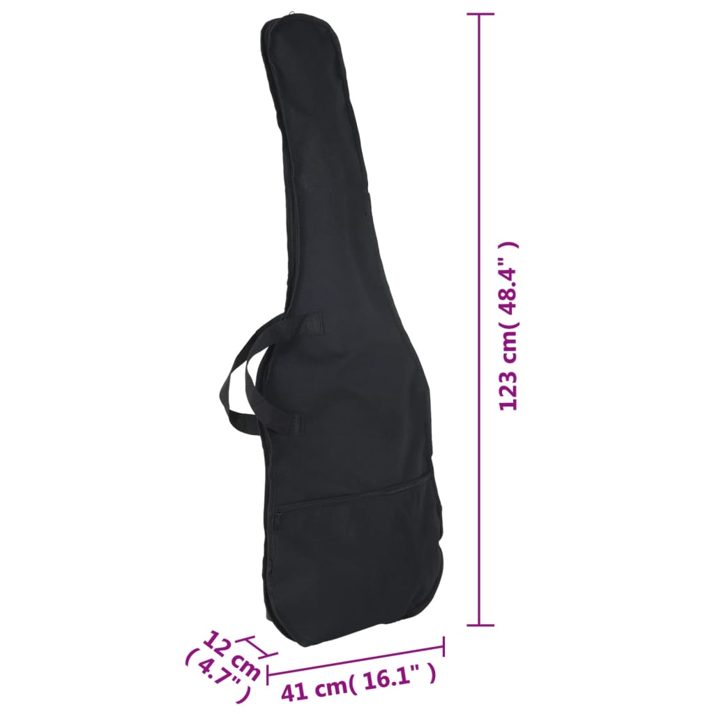 Električna bas gitara za početnike s torbom smeđe-crna 4/4 46 "