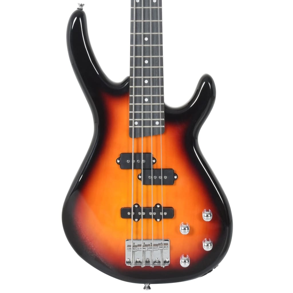 Električna bas gitara za početnike s torbom smeđe-crna 4/4 46 "