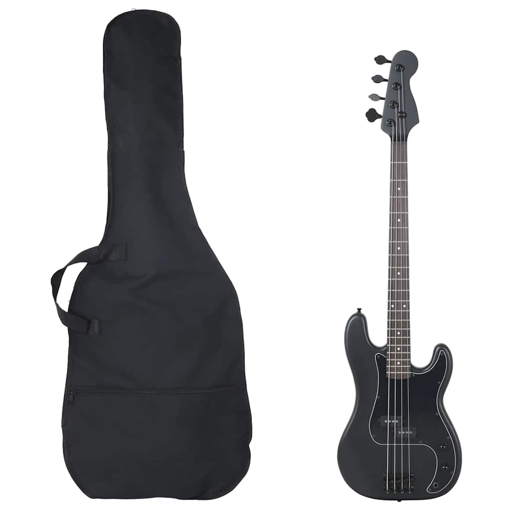 Električna bas gitara za početnike s torbom crna 4/4 46 "