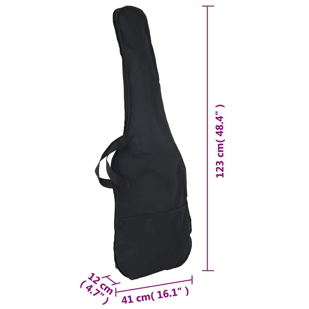 Električna bas gitara za početnike s torbom crna 4/4 46 "