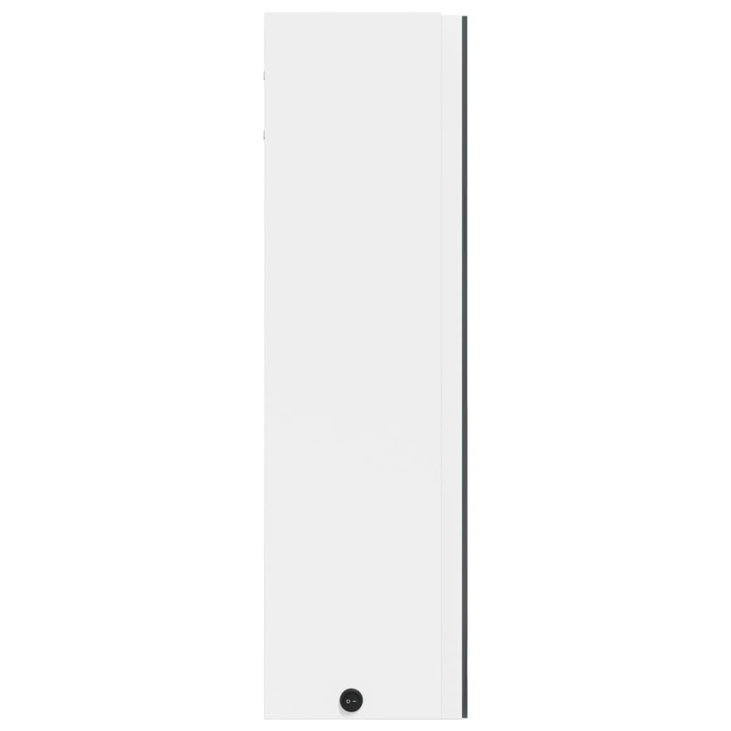 Kupaonski ormarić s ogledalom i LED svjetlom bijeli 60x13x52 cm