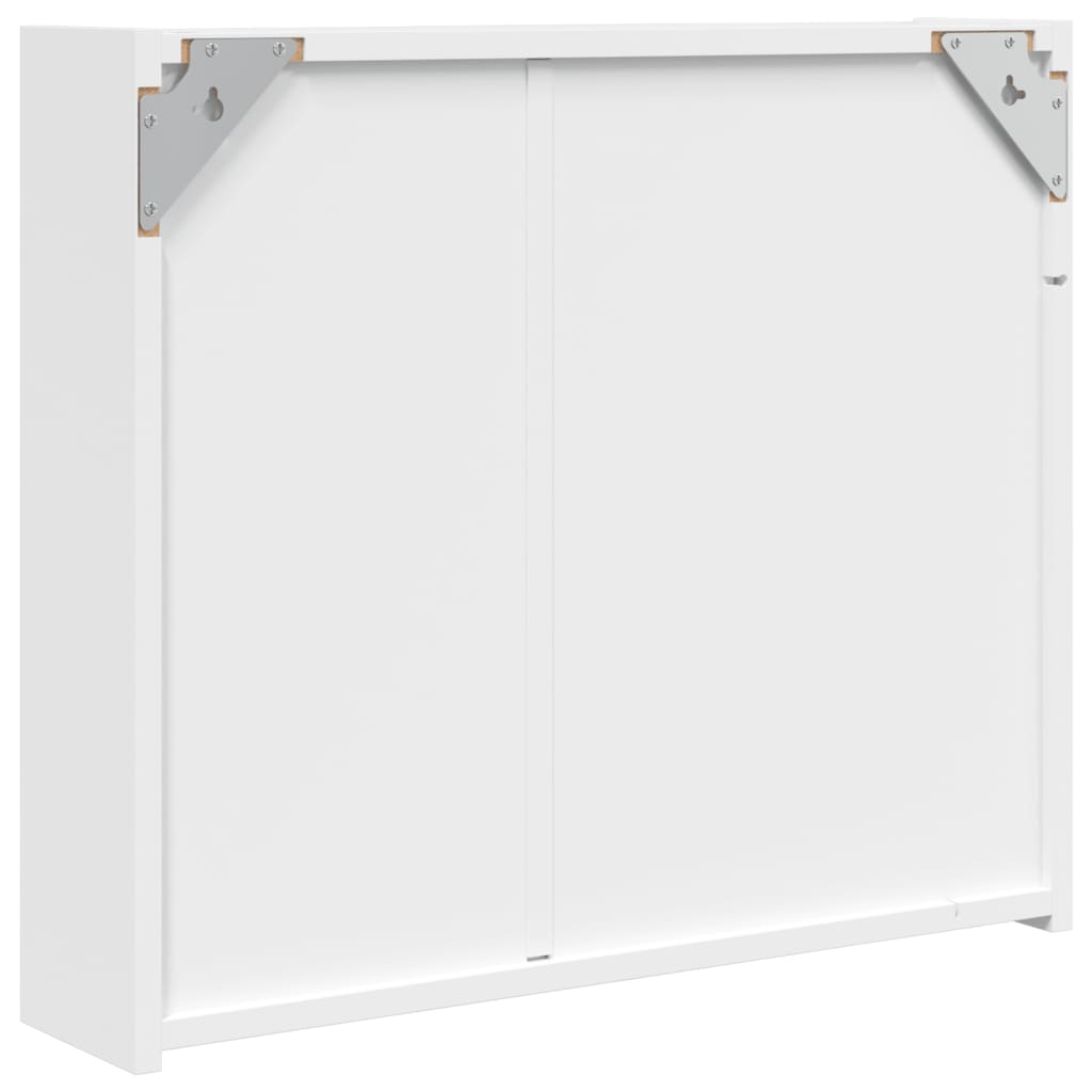 Kupaonski ormarić s ogledalom i LED svjetlom bijeli 60x13x52 cm