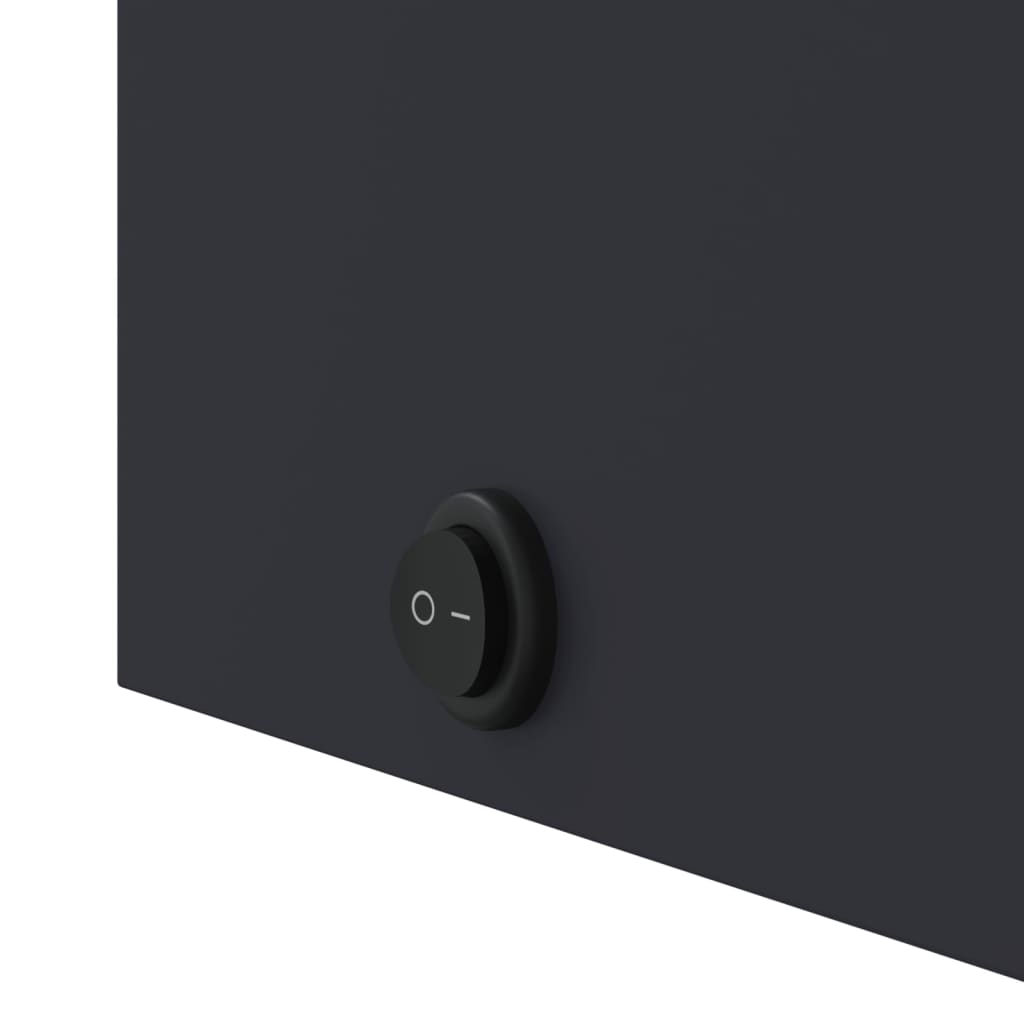 Kupaonski ormarić s ogledalom i LED svjetlom sivi 60x13x52 cm