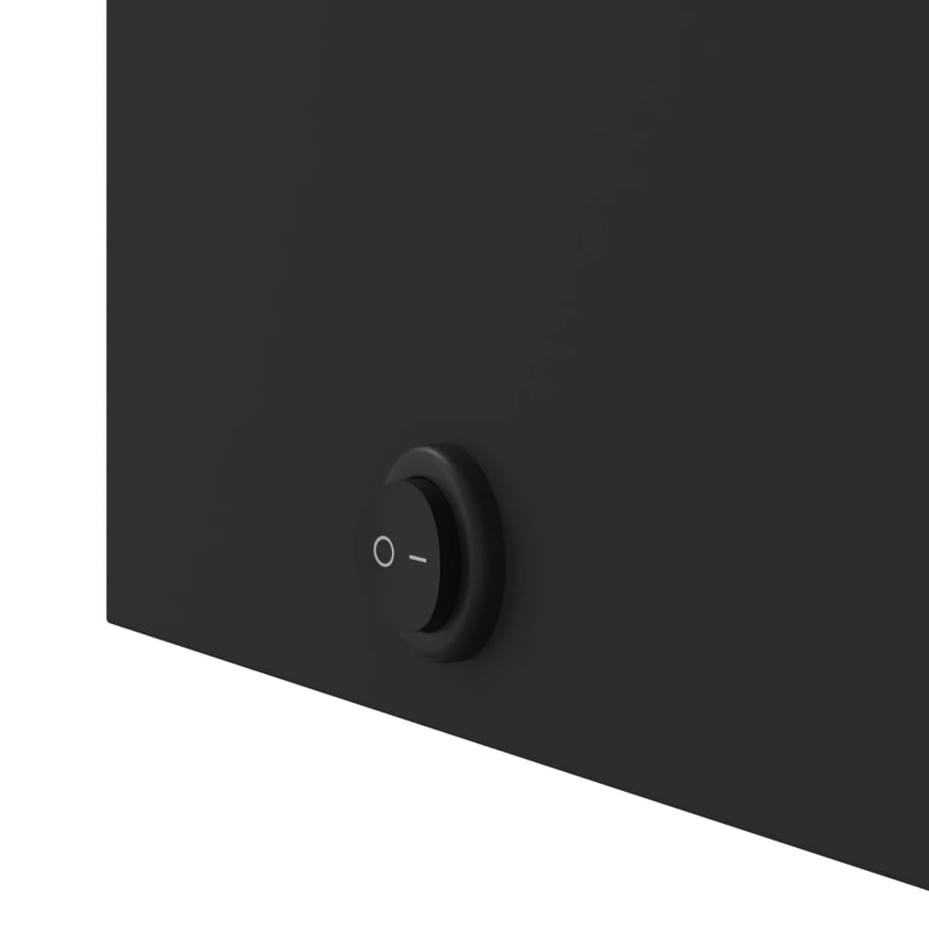 Kupaonski ormarić s ogledalom i LED svjetlom crni 60x13x52 cm