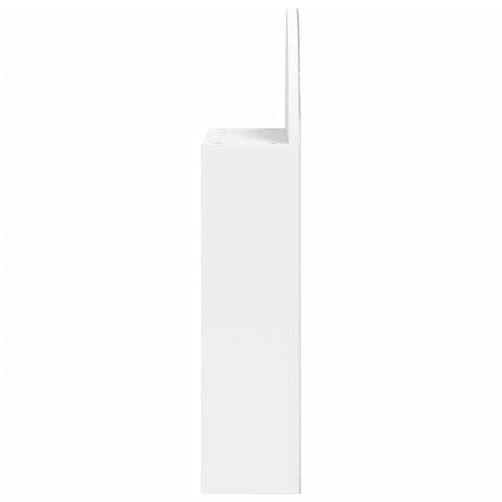 Kupaonski ormarić s ogledalom LED lučni bijeli 42 x 13 x 70 cm