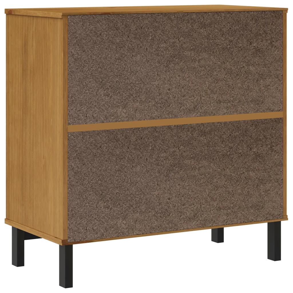 Komoda sa staklenim vratima FLAM 80x40x80 cm masivna borovina