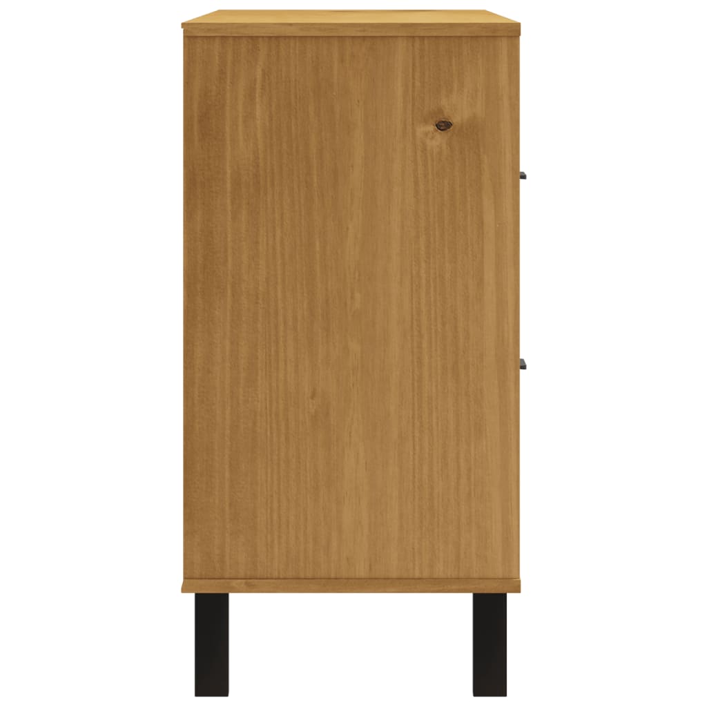 Komoda sa staklenim vratima FLAM 110x40x80 cm masivna borovina