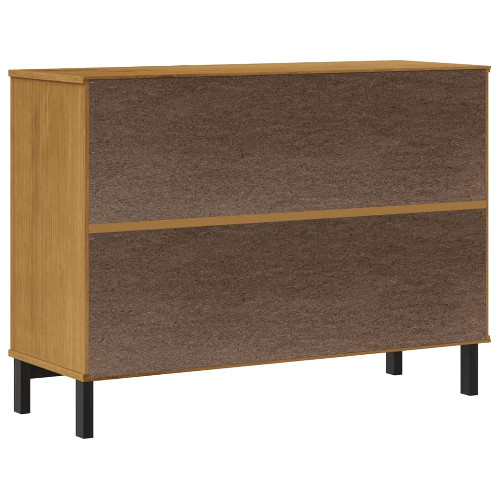 Komoda sa staklenim vratima FLAM 110x40x80 cm masivna borovina