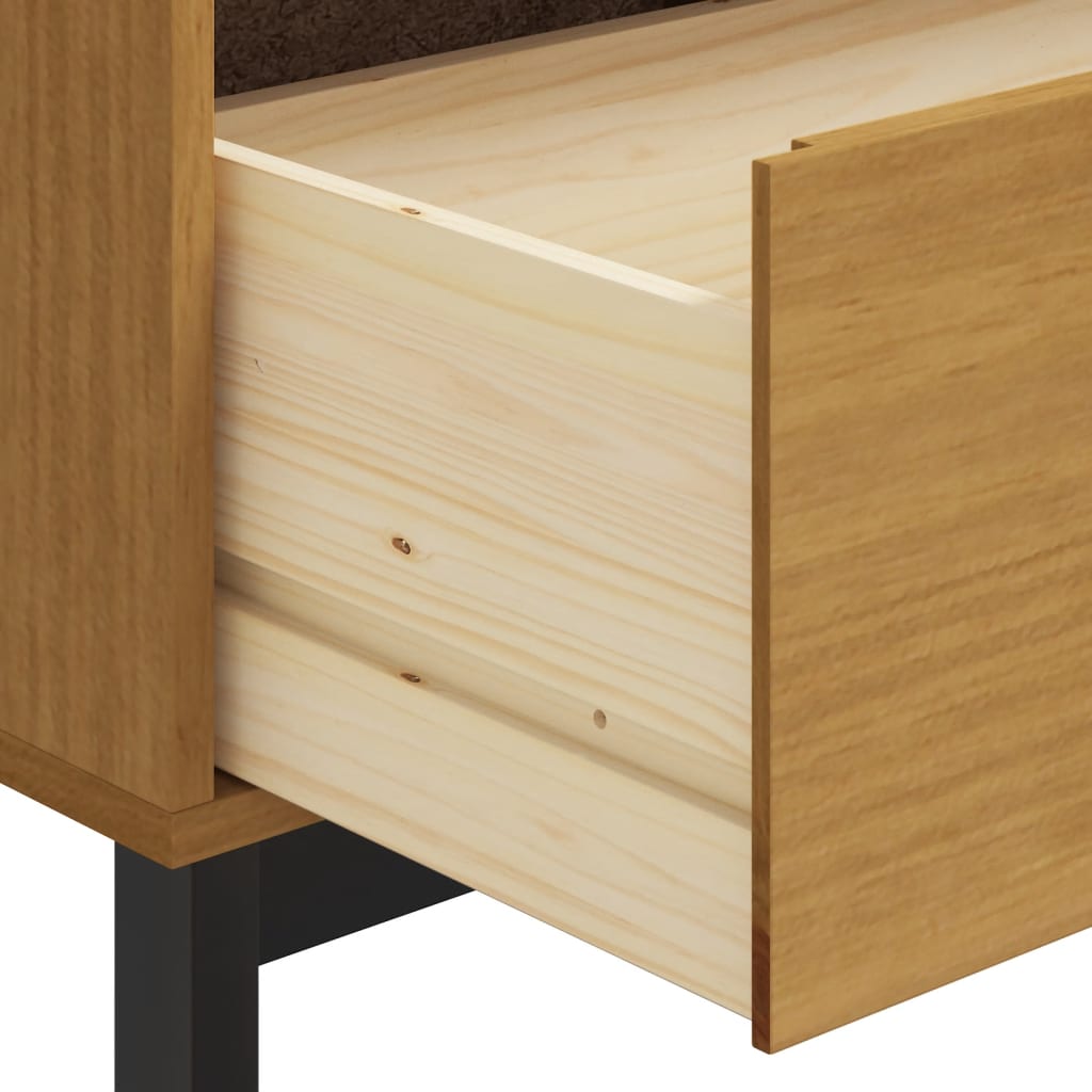 Komoda sa staklenim vratima FLAM 110x40x80 cm masivna borovina