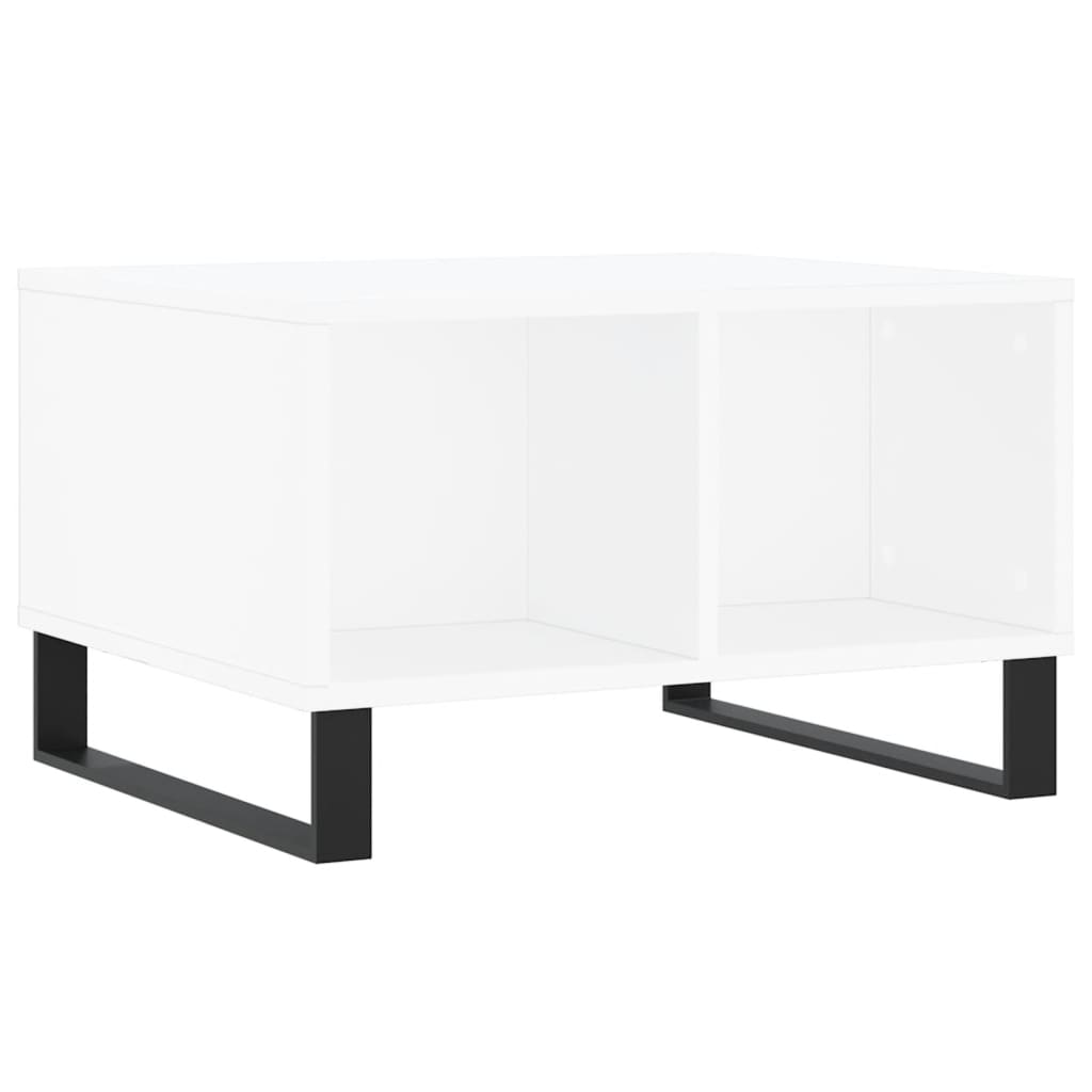 Stolić za kavu bijeli 60 x 50 x 36,5 cm od konstruiranog drva