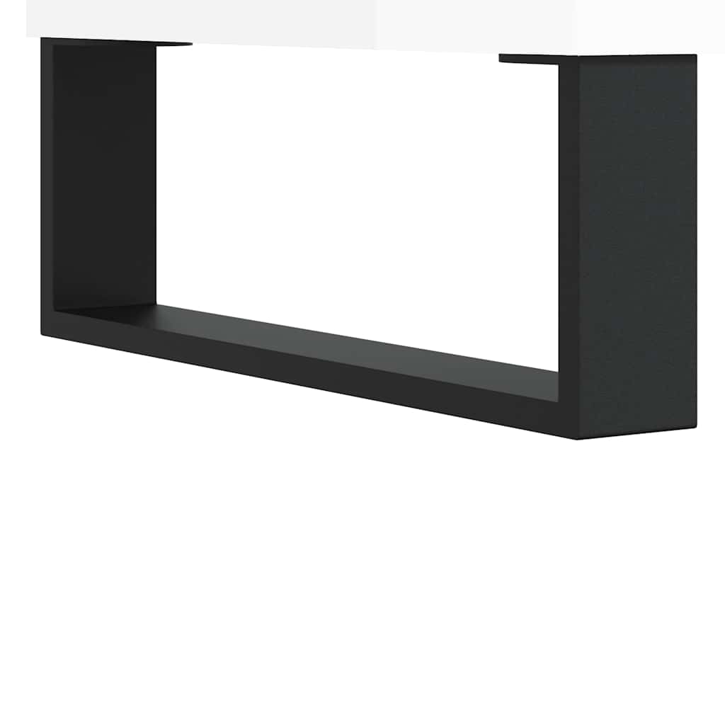 Stolić za kavu sjajni bijeli 60x50x36,5 cm konstruirano drvo