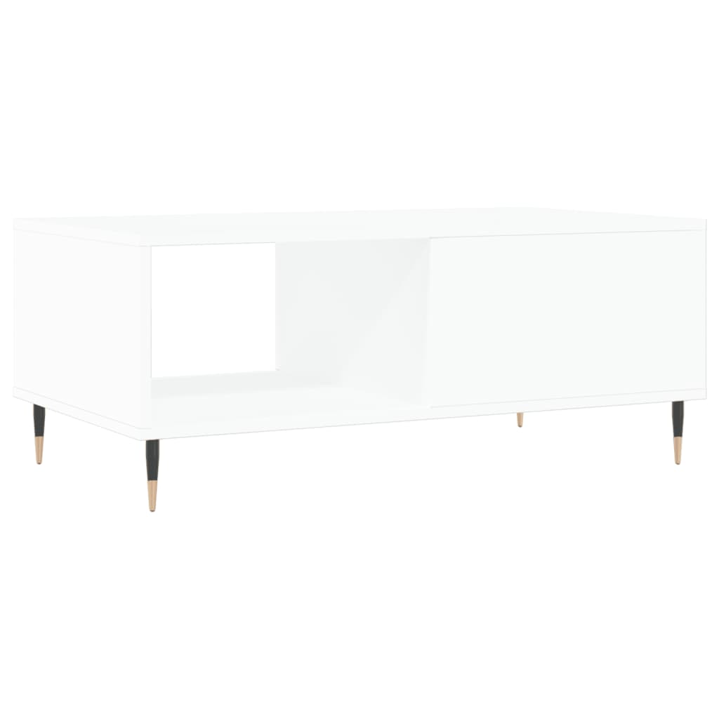 Stolić za kavu bijeli 90 x 50 x 36,5 cm od konstruiranog drva