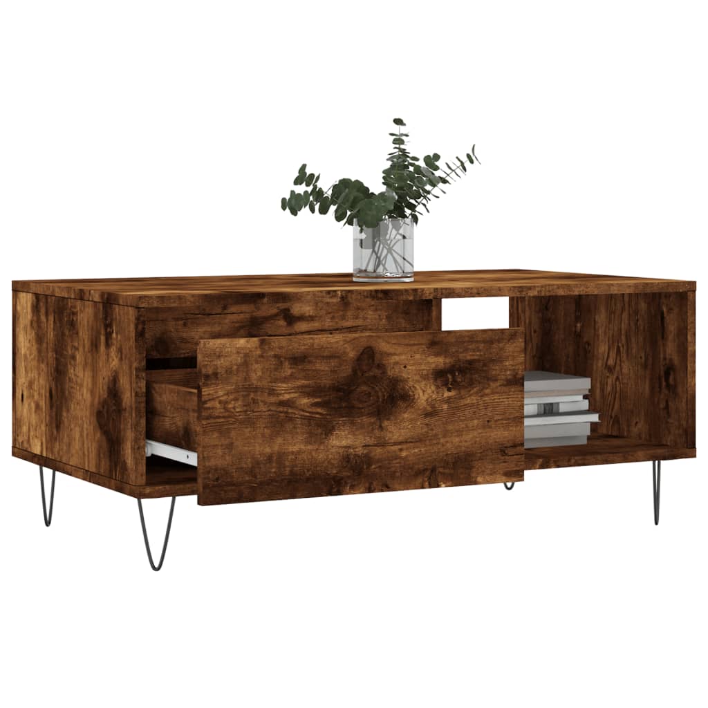 Stolić za kavu boja hrasta 90x50x36,5 cm konstruirano drvo