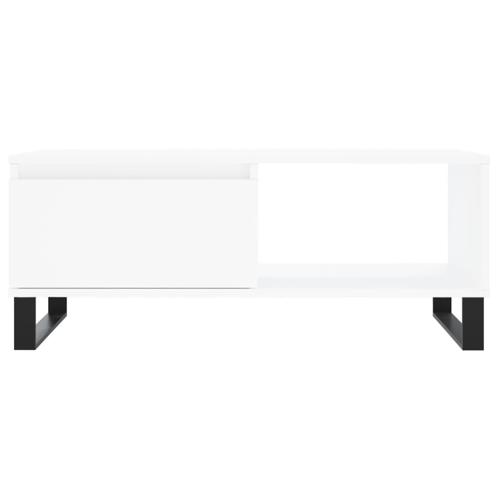 Stolić za kavu bijeli 90 x 50 x 36,5 cm od konstruiranog drva