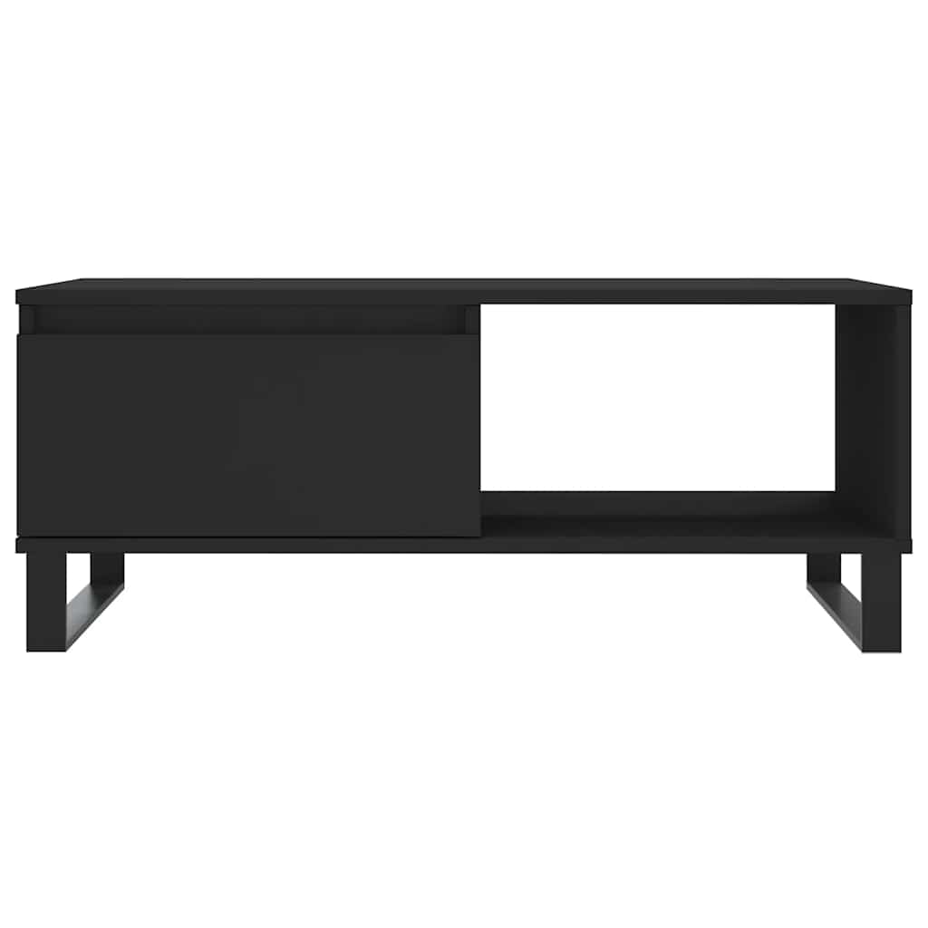 Stolić za kavu crni 90 x 50 x 36,5 cm od konstruiranog drva