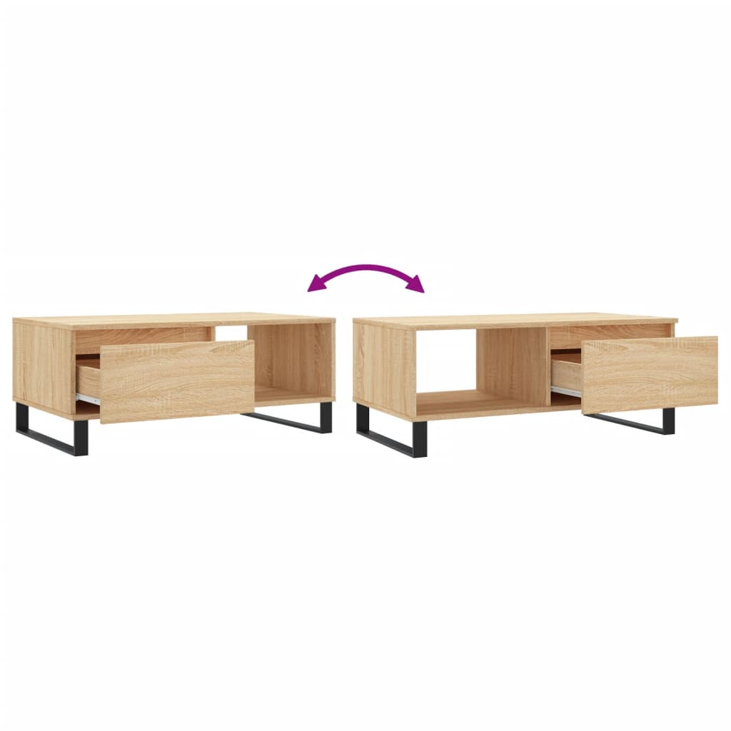Stolić za kavu boja hrasta 90x50x36,5 cm konstruirano drvo