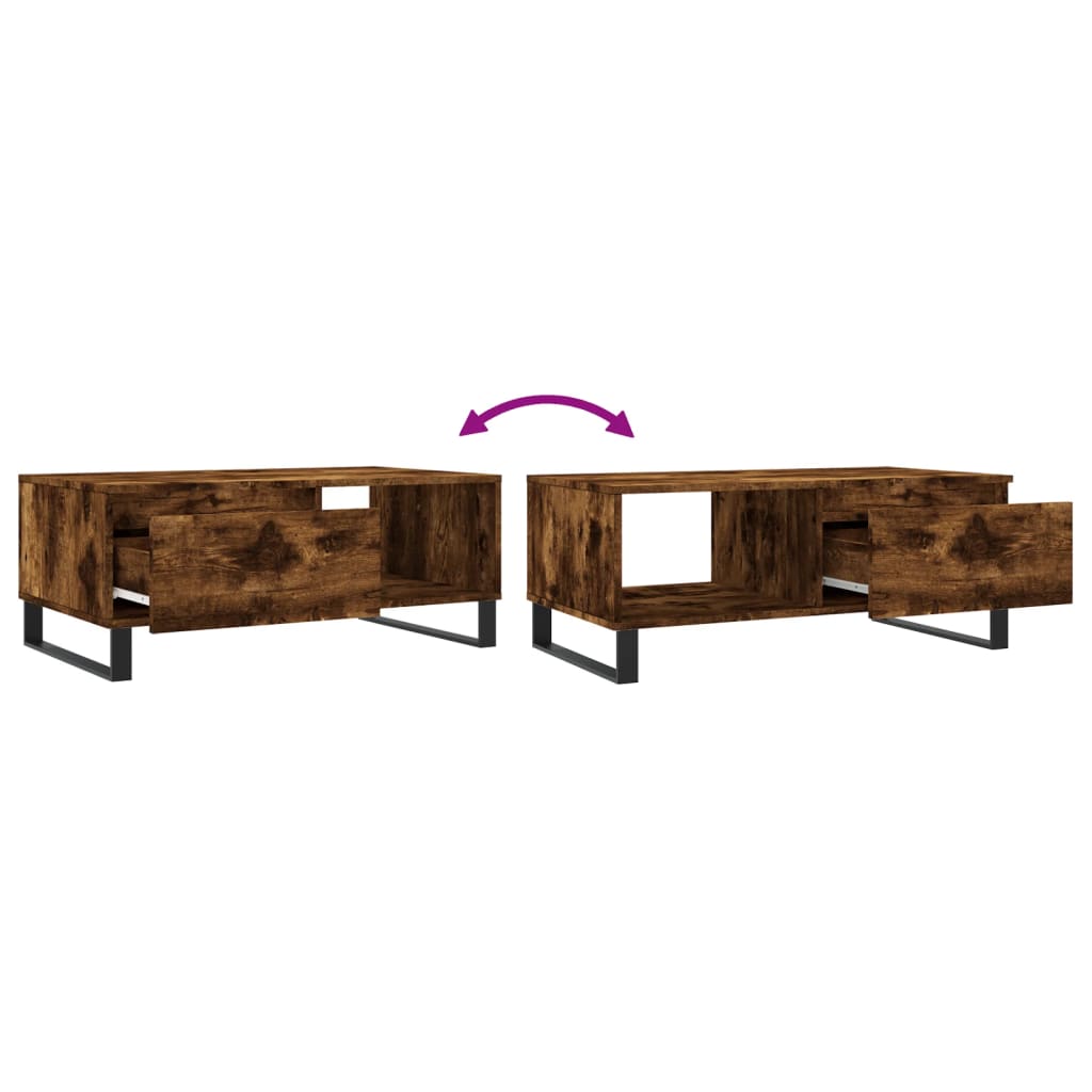 Stolić za kavu boja hrasta 90x50x36,5 cm konstruirano drvo