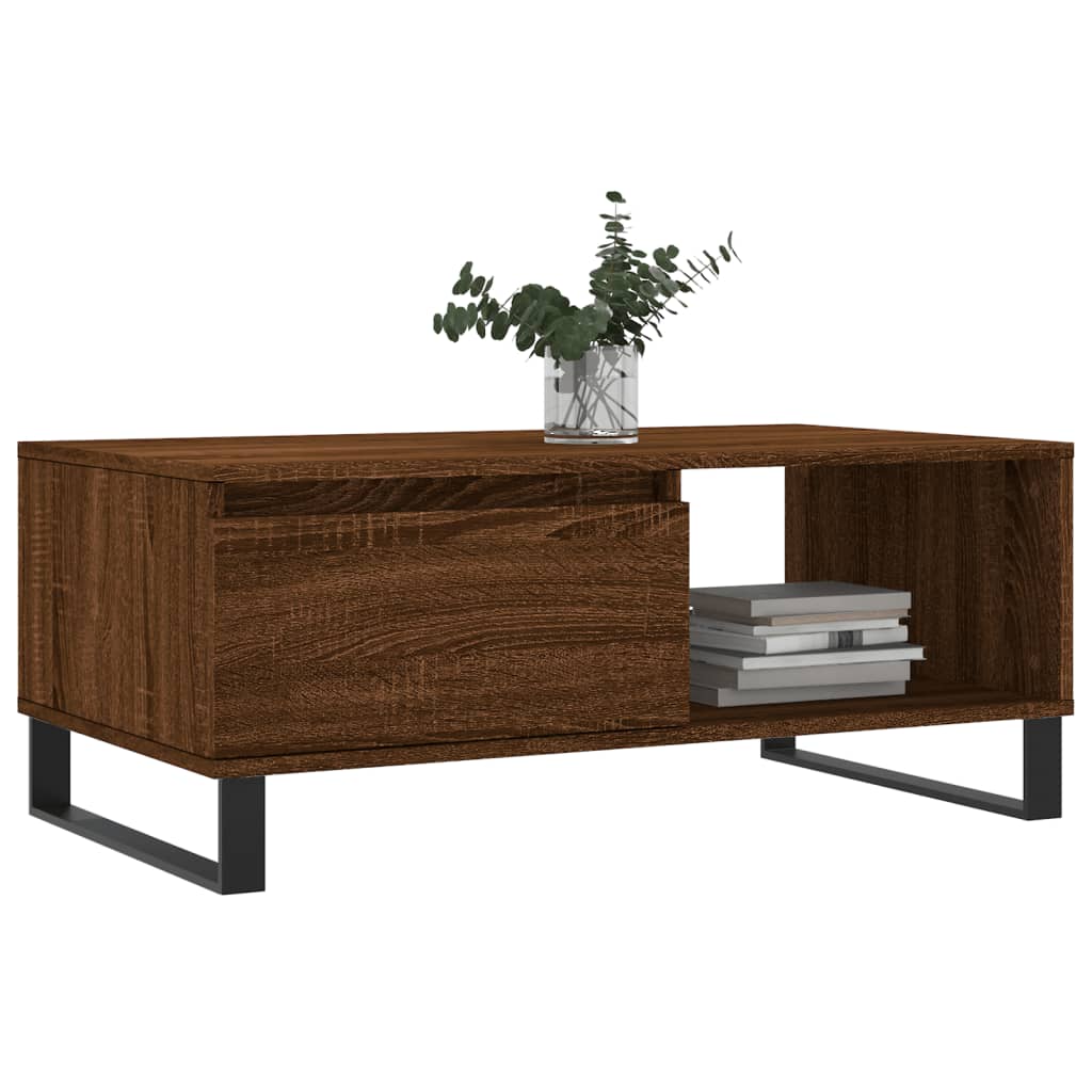 Stolić za kavu smeđa boja hrasta 90x50x36,5cm konstruirano drvo