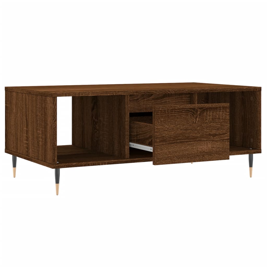 Stolić za kavu smeđa boja hrasta 90x50x36,5cm konstruirano drvo