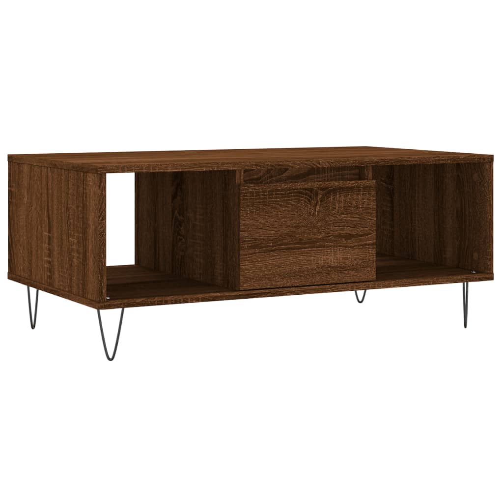 Stolić za kavu smeđa boja hrasta 90x50x36,5cm konstruirano drvo