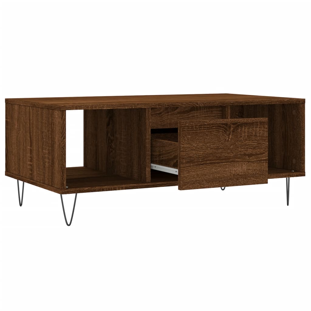 Stolić za kavu smeđa boja hrasta 90x50x36,5cm konstruirano drvo