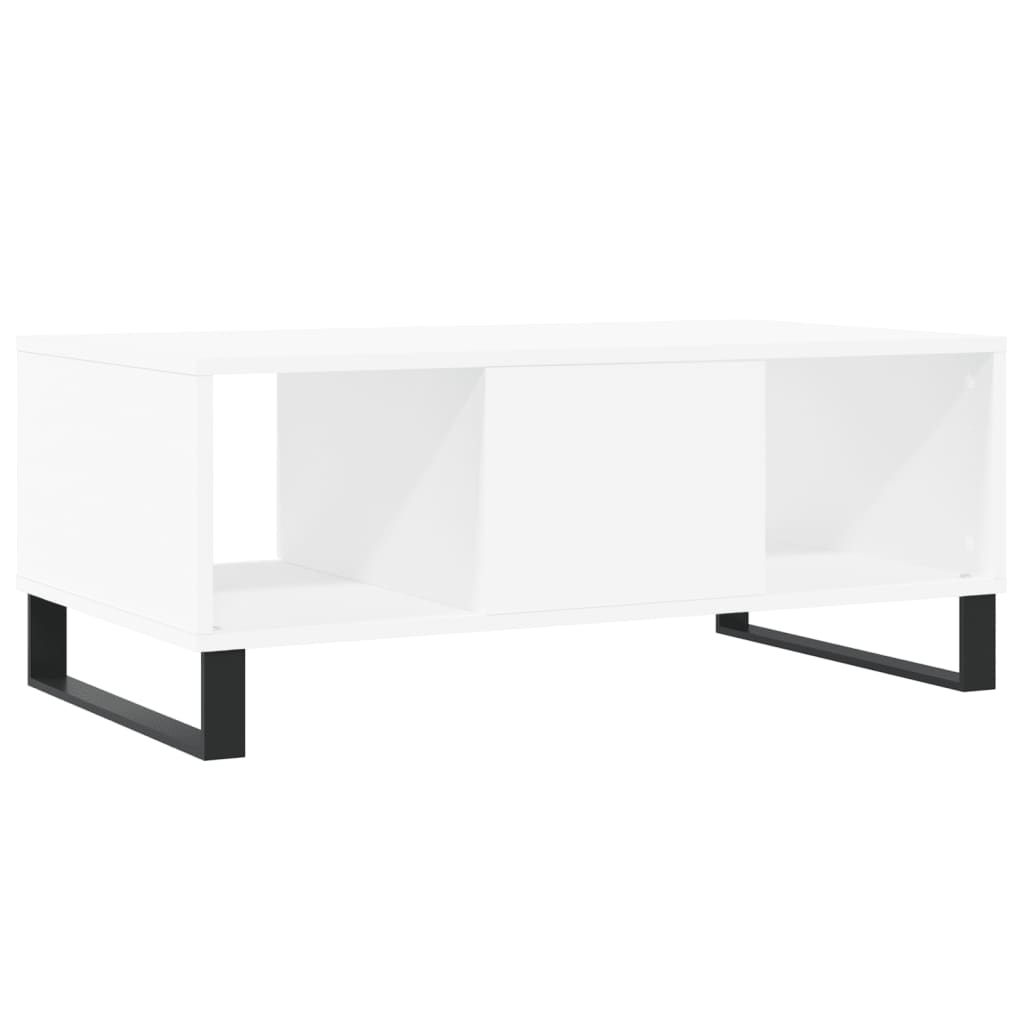 Stolić za kavu bijeli 90 x 50 x 36,5 cm od konstruiranog drva