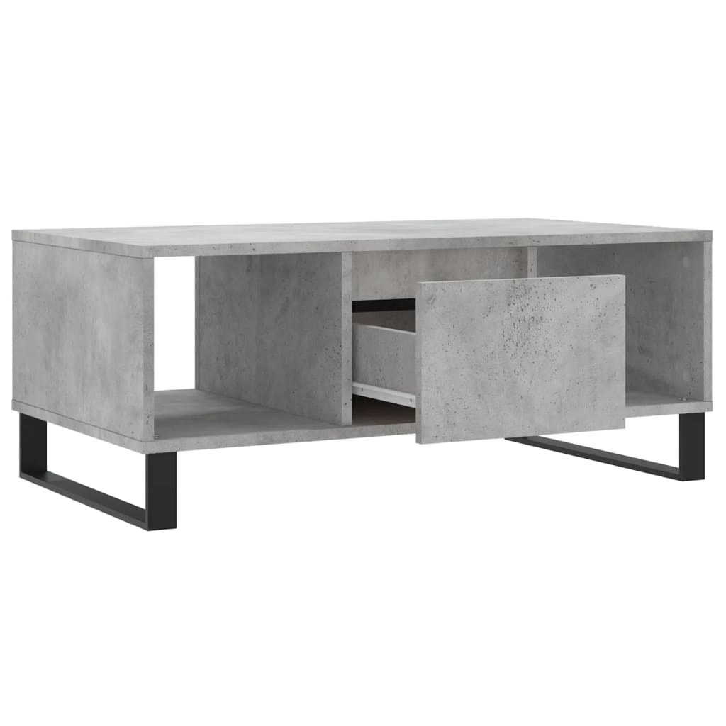 Stolić za kavu boja betona 90x50x36,5 cm konstruirano drvo