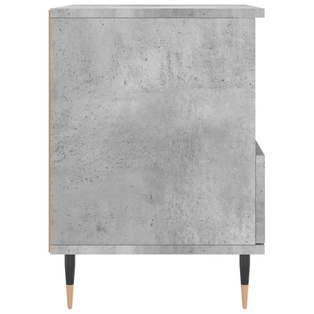 Noćni ormarić siva boja betona 40x35x50 cm konstruirano drvo