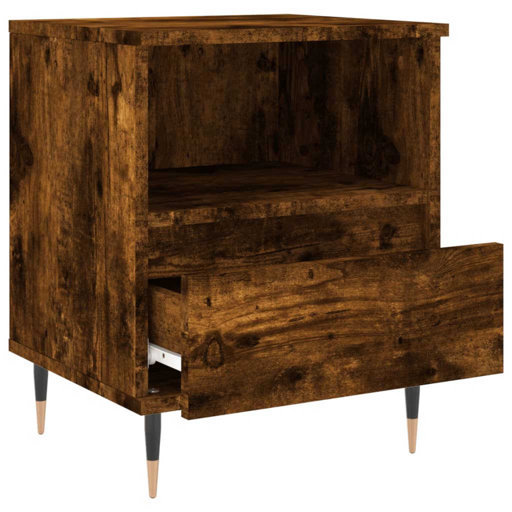 Noćni ormarići 2 kom boja hrasta 40x35x50 cm konstruirano drvo