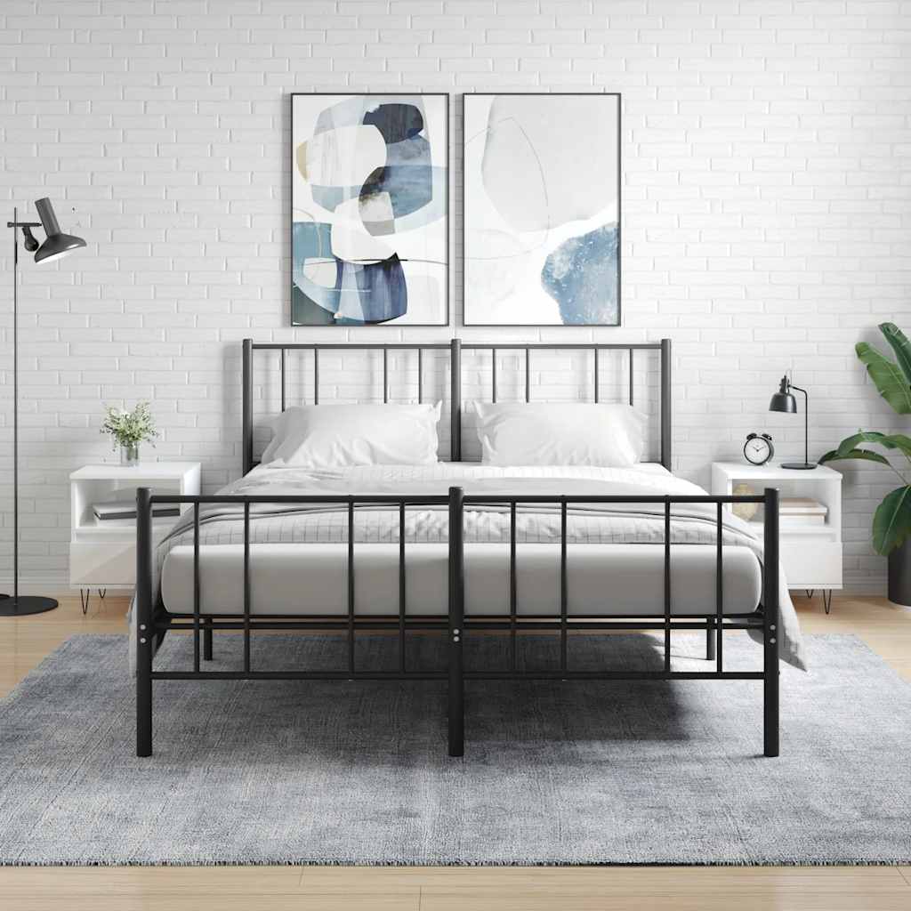 Noćni ormarići 2 kom sjajni bijeli 40x35x50cm konstruirano drvo