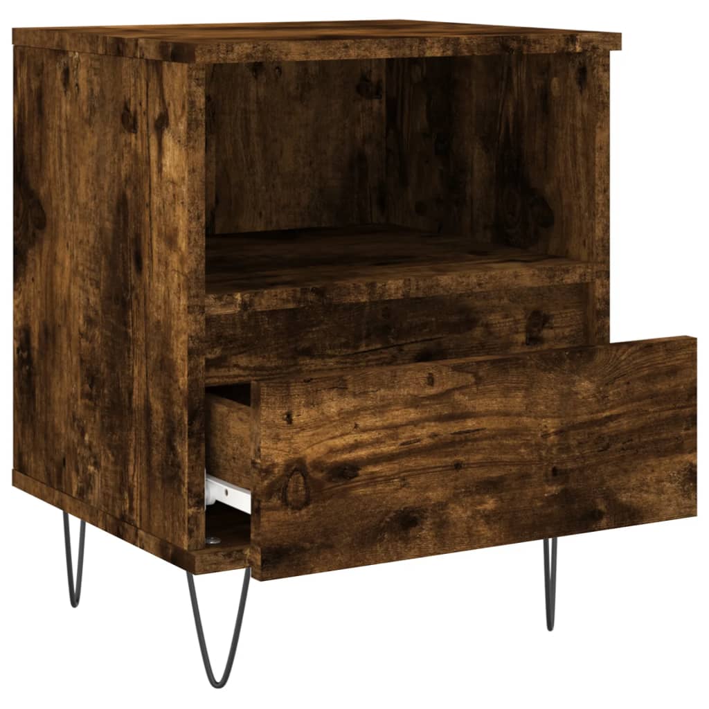 Noćni ormarići 2 kom boja hrasta 40x35x50 cm konstruirano drvo