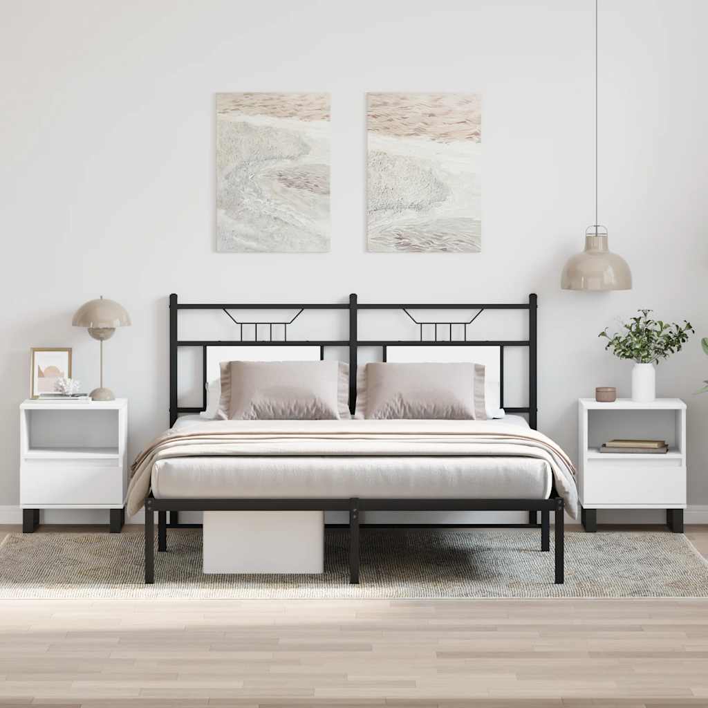 Noćni ormarići 2 kom bijeli 40 x 35 x 50 cm konstruirano drvo