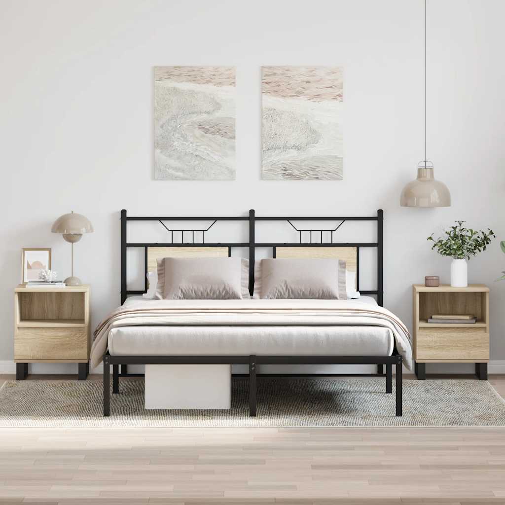 Noćni ormarići 2 kom boja hrasta 40x35x50 cm konstruirano drvo