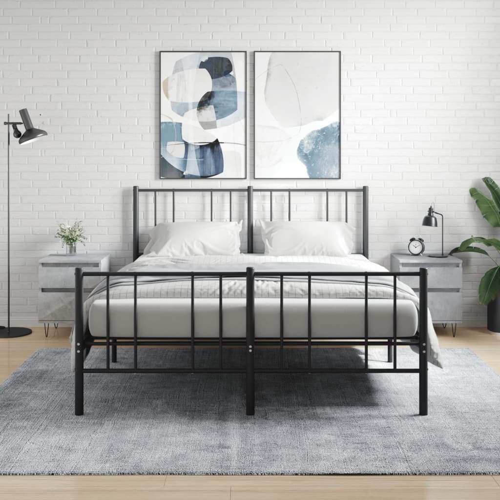 Noćni ormarići 2 kom boja betona 40x35x50 cm konstruirano drvo