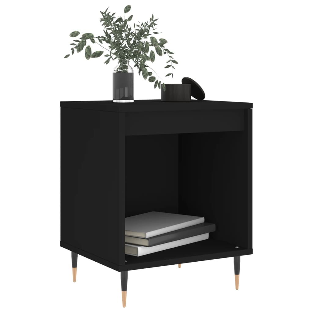 Noćni ormarići 2 kom crni 40x35x50 cm od konstruiranog drva
