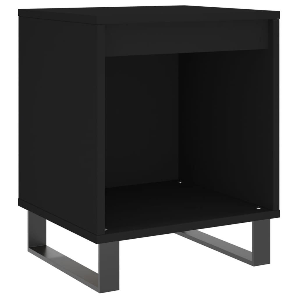 Noćni ormarići 2 kom crni 40x35x50 cm od konstruiranog drva