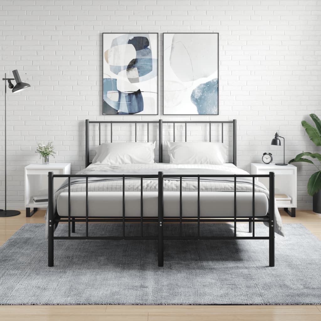 Noćni ormarići 2 kom sjajni bijeli 40x35x50cm konstruirano drvo