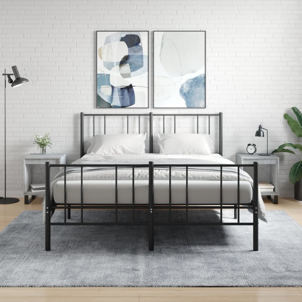 Noćni ormarići 2 kom boja betona 40x35x50 cm konstruirano drvo