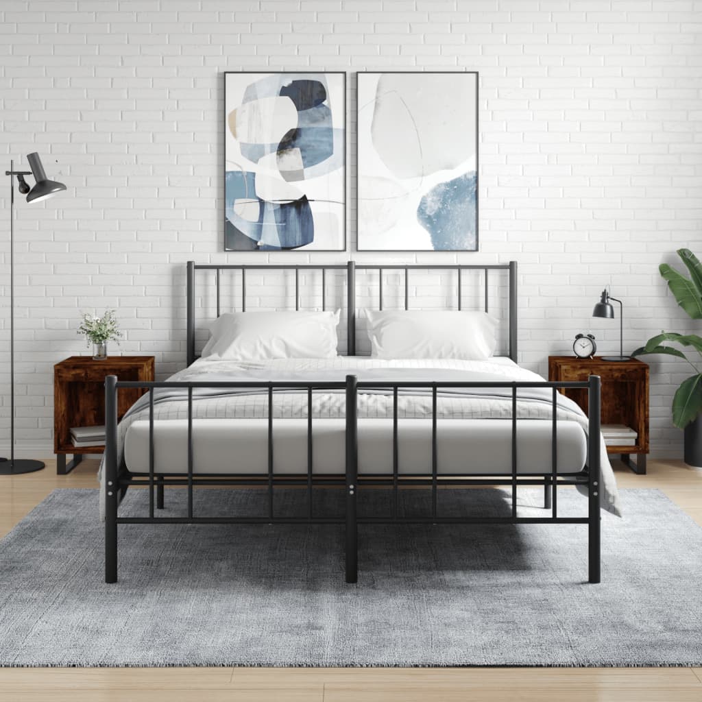 Noćni ormarići 2 kom boja hrasta 40x35x50 cm konstruirano drvo